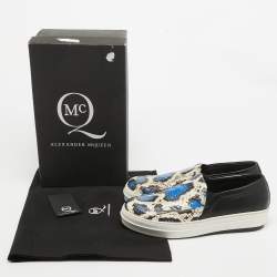 McQ by Alexander McQueen Tricolor Python Leather Slip On Sneakers Size 41