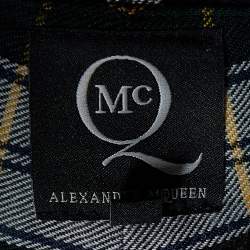 McQ by Alexander McQueen Green Tartan Wool Pleated Trousers S