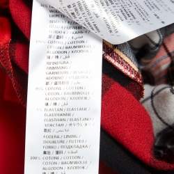 McQ by Alexander McQueen Red Patchwork Oversize Hoodie Jacket M