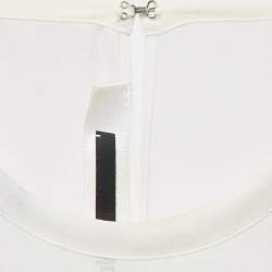 McQ by Alexander McQueen White Rose Print Chiffon Midi Dress S