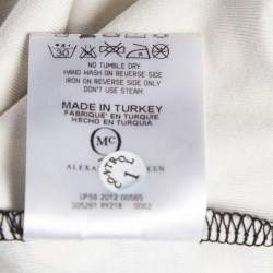 Pre Owned McQ by Alexander McQueen Black Printed Jersey Bodycon Dress L