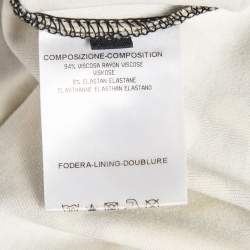 Pre Owned McQ by Alexander McQueen Black Printed Jersey Bodycon Dress L