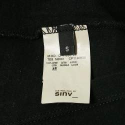 Pre Owned McQ by Alexander McQueen Black Logo Sequin Jersey Tank Top S