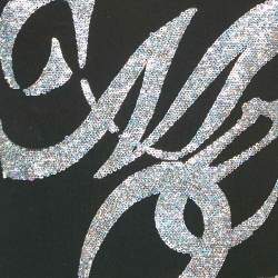 Pre Owned McQ by Alexander McQueen Black Logo Sequin Jersey Tank Top S