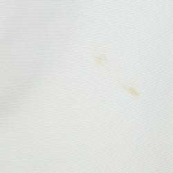 McQ by Alexander McQueen White Faille Cotton Blend Layered Crop Top M