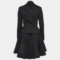 McQ by Alexander McQueen Ribbed Wool Blend Blazer & Skirt Set S