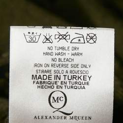 Pre Owned McQ by Alexander McQueen Black Leaf Intarsia Stretch Knit Bodycon Dress M