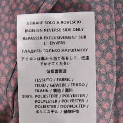 Pre Owned McQ by Alexander McQueen Pink Dot Print Crepe Turtle Neck Mini Dress M