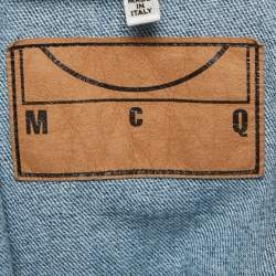 Pre Owned McQ by Alexander McQueen Blue Washed Denim Shirt Dress L