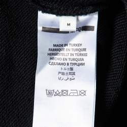 Pre Owned McQ by Alexander McQueen Black Embroidered Cotton Sweatshirt M