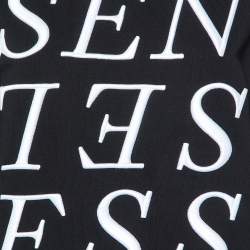 Pre Owned McQ by Alexander McQueen Black Embroidered Cotton Sweatshirt M