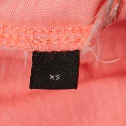 McQ by Alexander McQueen Pink Logo Print Cotton Crop T-Shirt XS