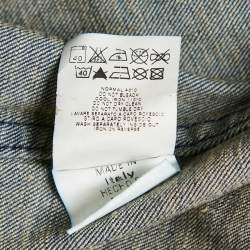 Pre Owned McQ by Alexander McQueen Blue Faded Denim Button Front Jacket L