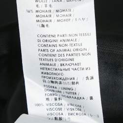 Pre Owned McQ by Alexander McQueen Black Eyelet Collar Wool Blend Double Breasted Blazer S