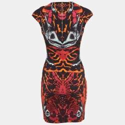 Pre Owned McQ by Alexander McQueen Multicolor Printed Jersey Mini Dress S