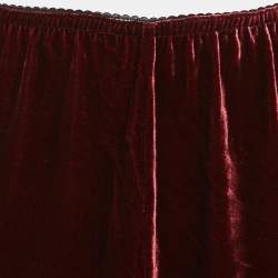 McQ by Alexander McQueen Burgundy Velvet Maxi Skirt M
