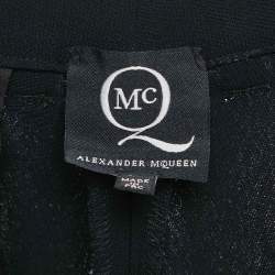 McQ by Alexander McQueen Black Crepe Pleated Culottes M