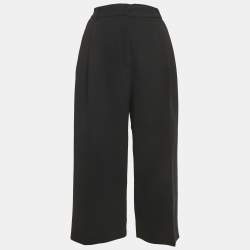 McQ by Alexander McQueen Black Crepe Pleated Culottes M