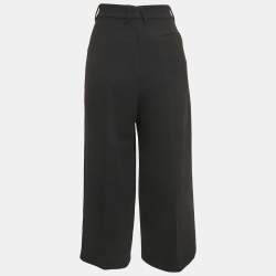 McQ by Alexander McQueen Black Crepe Pleated Culottes M