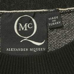 McQ by Alexander McQueen Black Face Intarsia Cotton Knit Sweatshirt M