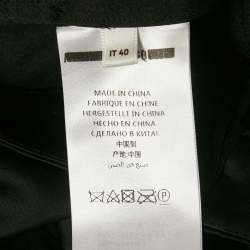 Pre Owned McQ by Alexander McQueen Black Satin Pleated Culottes S 