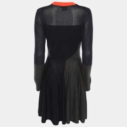 Pre Owned McQ by Alexander McQueen Multicolor Wool Knit Midi Dress L