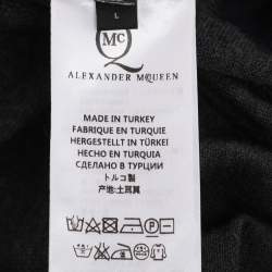 Pre Owned McQ by Alexander McQueen Multicolor Wool Knit Midi Dress L