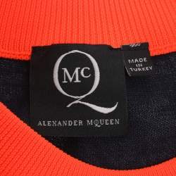 Pre Owned McQ by Alexander McQueen Multicolor Wool Knit Midi Dress L