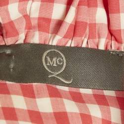 Pre Owned McQ by Alexander McQueen Pink Gingham Print  Suspender Strap Top S