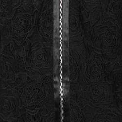 Pre Owned McQ by Alexander McQueen Black Lace Front Zip Dress S