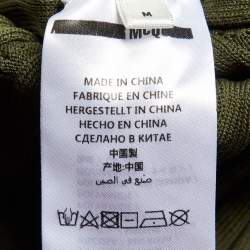 Pre Owned McQ by Alexander McQueen Green Rib Knit Bodycon Dress M