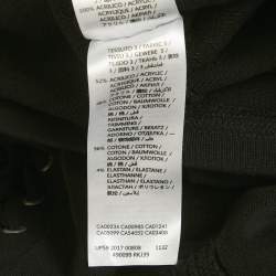 Pre Owned McQ by Alexander McQueen Black Rib Knit Patch Work Lace-Up Mini Dress S