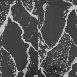 Pre Owned McQ by Alexander McQueen Monochrome Snakeskin Print Jersey Leggings S