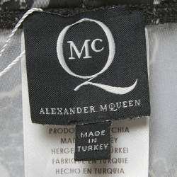 Pre Owned McQ by Alexander McQueen Monochrome Snakeskin Print Jersey Leggings S
