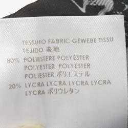 Pre Owned McQ by Alexander McQueen Monochrome Snakeskin Print Jersey Leggings S