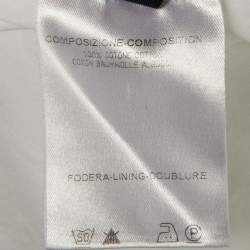 Pre Owned McQ By Alexander McQueen White Cotton Ruffle Detail Blouse L