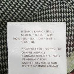 مملوكة مسبقًا فستان قميص حرير شفاف مطبوع باللونين الأسود والأبيض من إم سي كيو باي أليكساندر ماكوين ميديم