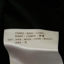 مملوكة مسبقًا فستان إم سي كيو باي أليكسندر ماكوين أسود بطبعة حيوانات محبوك واسع صغير (ميديوم)