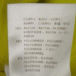 Pre Owned تنورة ميني جيرسي نيون أخضر إم سي كيو باي ألكساندر ماكوين مقاس كبير جدا (إكسترا لارج)