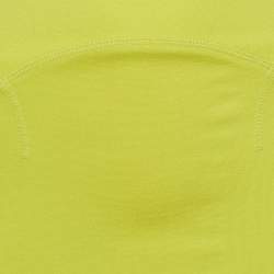 Pre Owned تنورة ميني جيرسي نيون أخضر إم سي كيو باي ألكساندر ماكوين مقاس كبير جدا (إكسترا لارج)