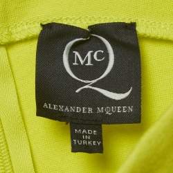 Pre Owned تنورة ميني جيرسي ن يون أخضر إم سي كيو باي ألكساندر ماكوين مقاس كبير جدا (إكسترا لارج)