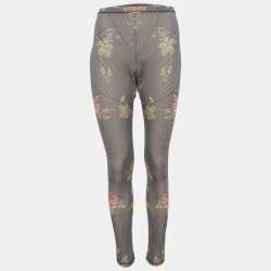 Pre Owned بنطلون فيزون أم سي كيو باي أليكسندر ماكوين بطبعة هوندستوث أسود كبير