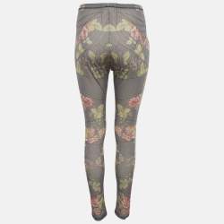 Pre Owned بنطلون فيزون أم سي كيو باي أليكسندر ماكوين بطبعة هوندستوث أسود كبير