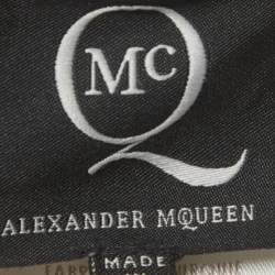 Pre Owned بنطلون فيزون أم سي كيو باي أليكسندر ماكوين بطبعة هوندستوث أسود كبير