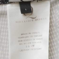 Pre Owned بنطلون فيزون أم سي كيو باي أليكسندر ماكوين بطبعة هوندستوث أسود كبير