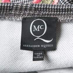McQ by Alexander McQueen Rose and Houndstooth Print Long Sleeve Sweatshirt M