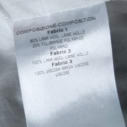 Pre Owned McQ By Alexander Mcqueen Black Convertible Wool Blend Tartan Plaid Kilt Coat M