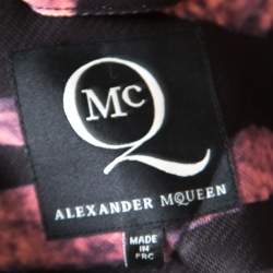 Pre Owned McQ by Alexander McQueen Multicolor Houndstooth and Animal Printed Angular Peplum Jacket S