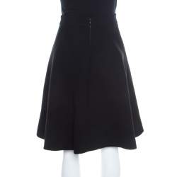Pre Owned McQ by Alexander McQueen Black Crepe Paneled Zip Detail Skirt M