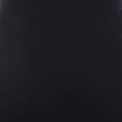 Pre Owned McQ by Alexander McQueen Black Crepe Paneled Zip Detail Skirt M